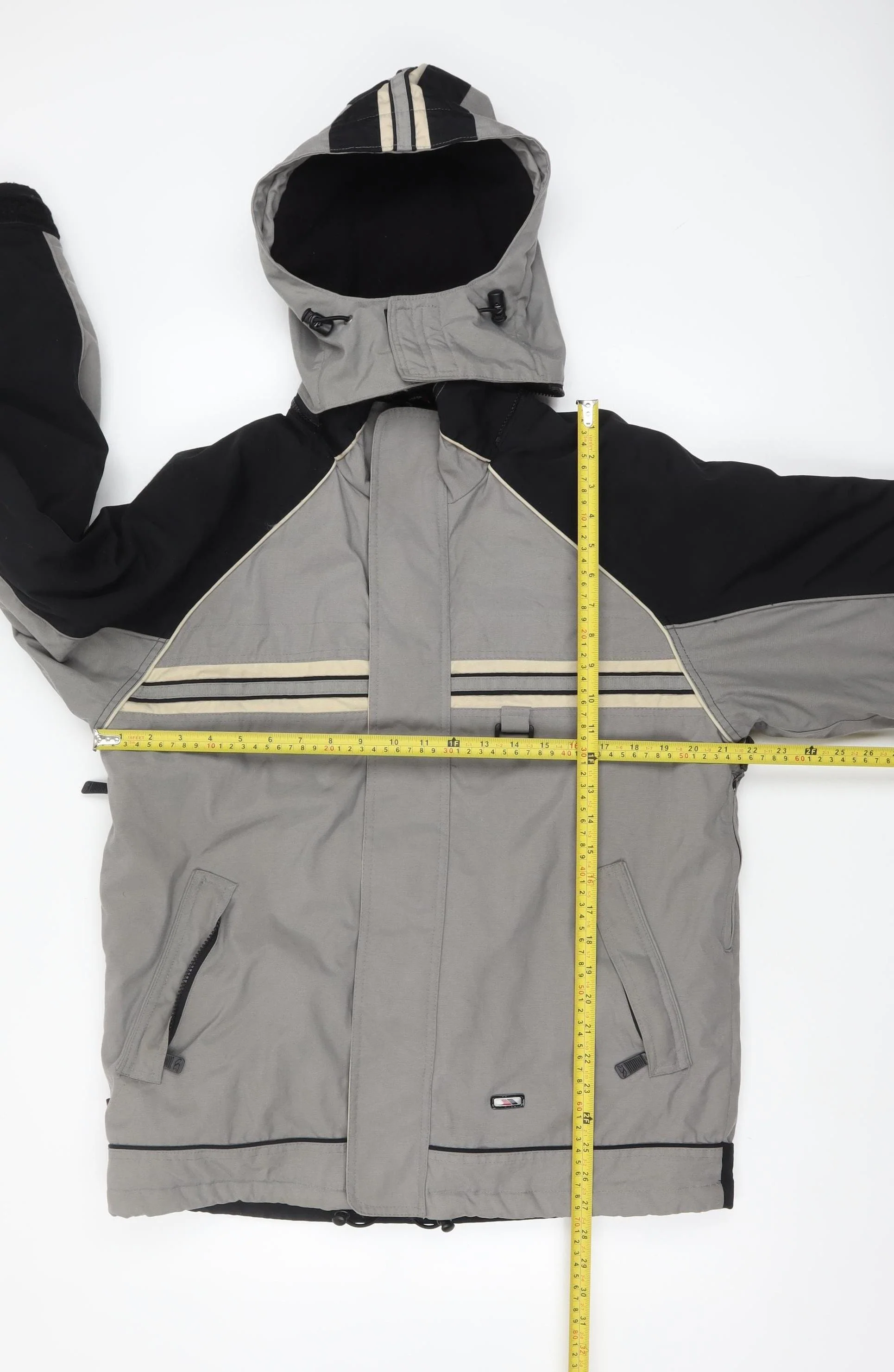 Trespass Boys Grey Hooded Puffer Jacket 13-14 Years Winter Waterproof Coat - Image 2