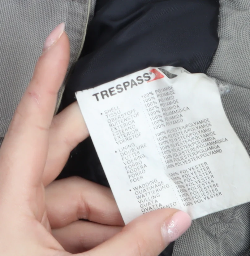 Trespass Boys Grey Hooded Puffer Jacket 13-14 Years Winter Waterproof Coat - Image 4