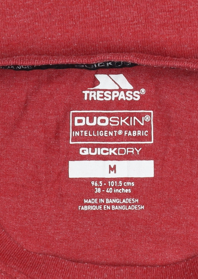 Trespass Men Red Quick Dry Cotton Blend Sports T-Shirt M - Image 4