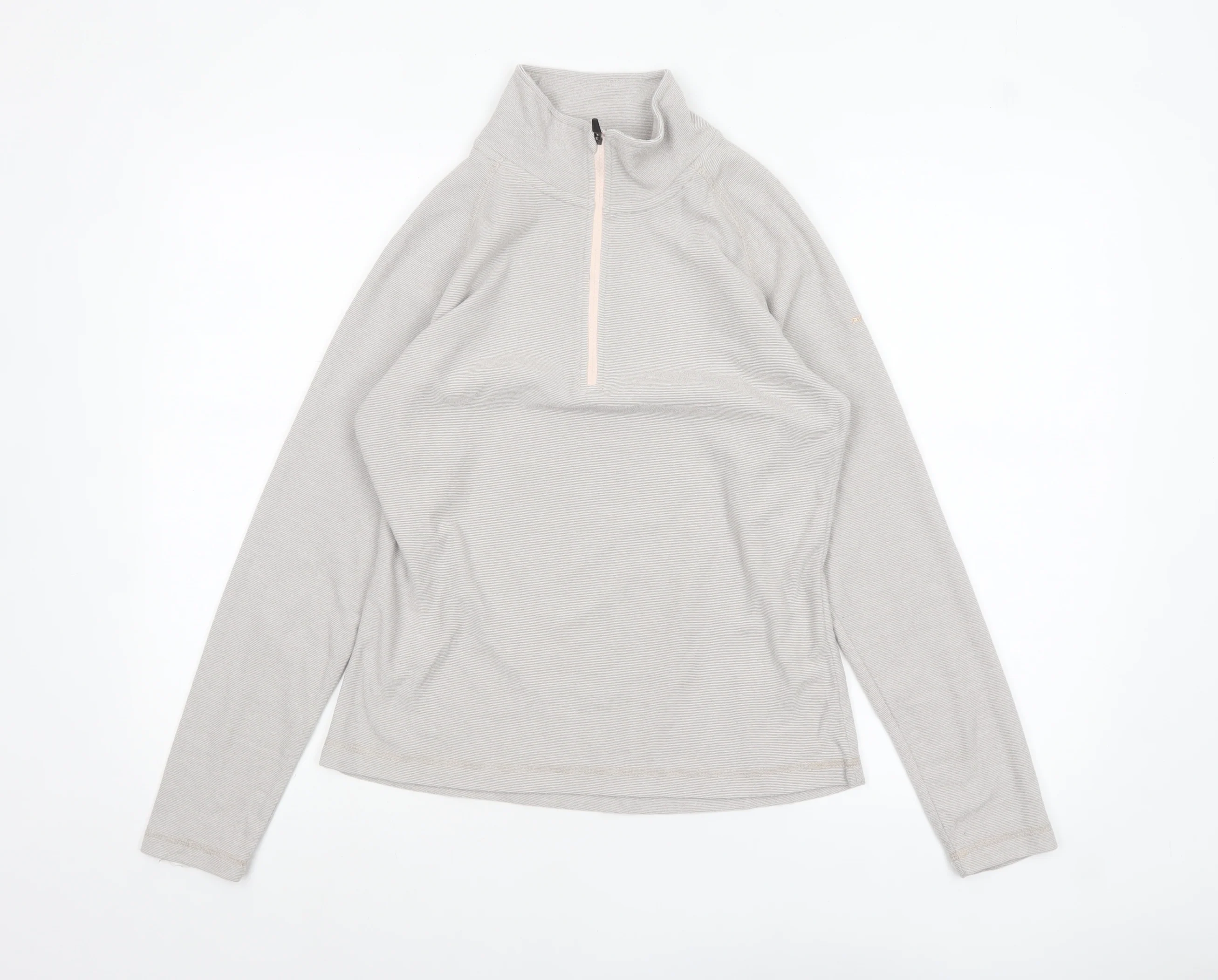 Trespass Womens Beige 1/2 Zip Pullover Hoodie UK 10 Polyester