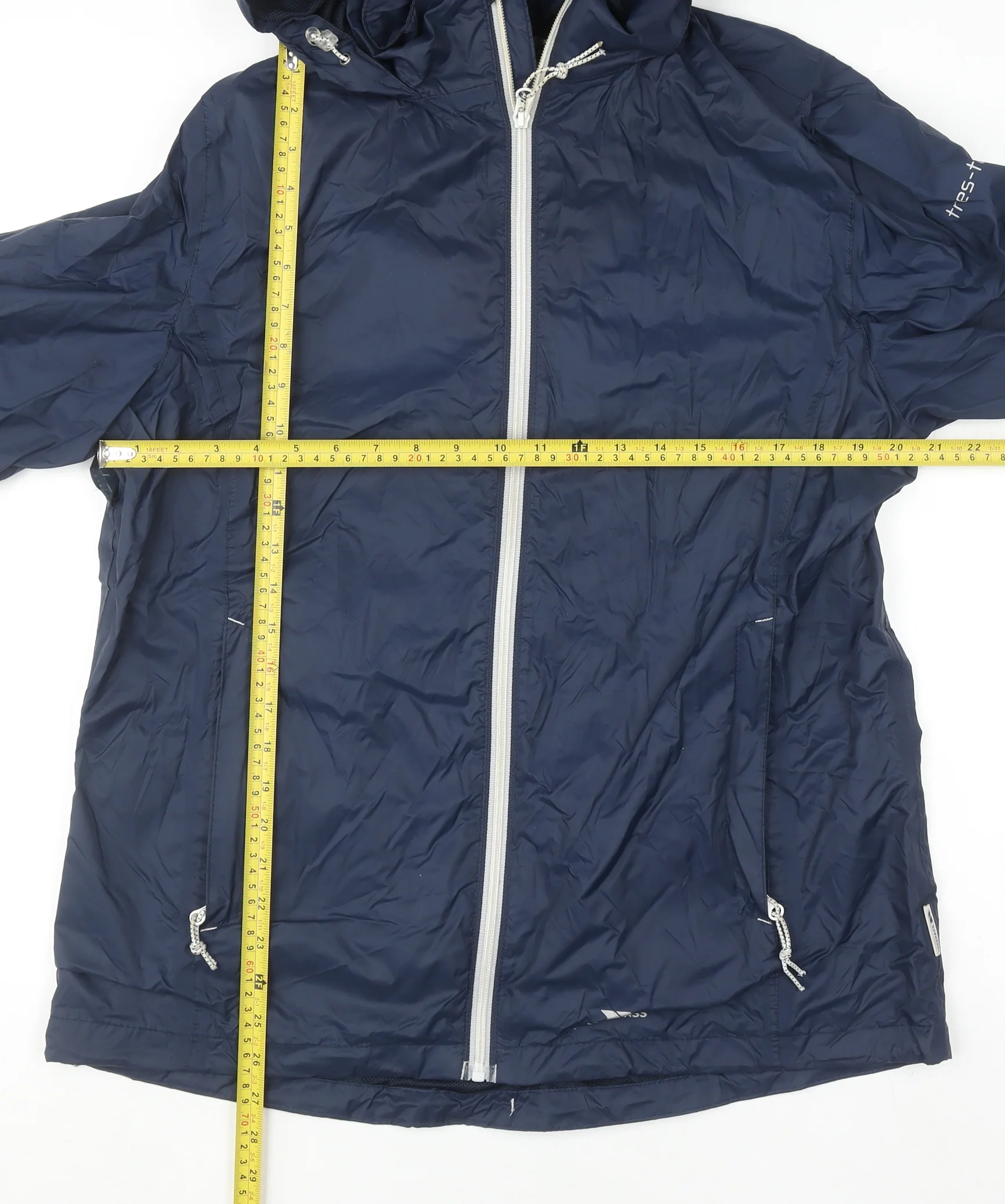 Trespass Womens Blue XL Waterproof Hooded Rain Coat Jacket - Image 2