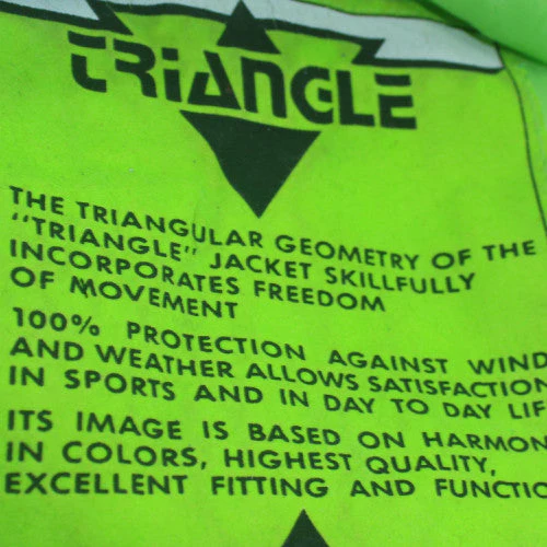 Triangle Mens Green Black Windbreaker Hooded Anorak Jacket Size M - Image 6