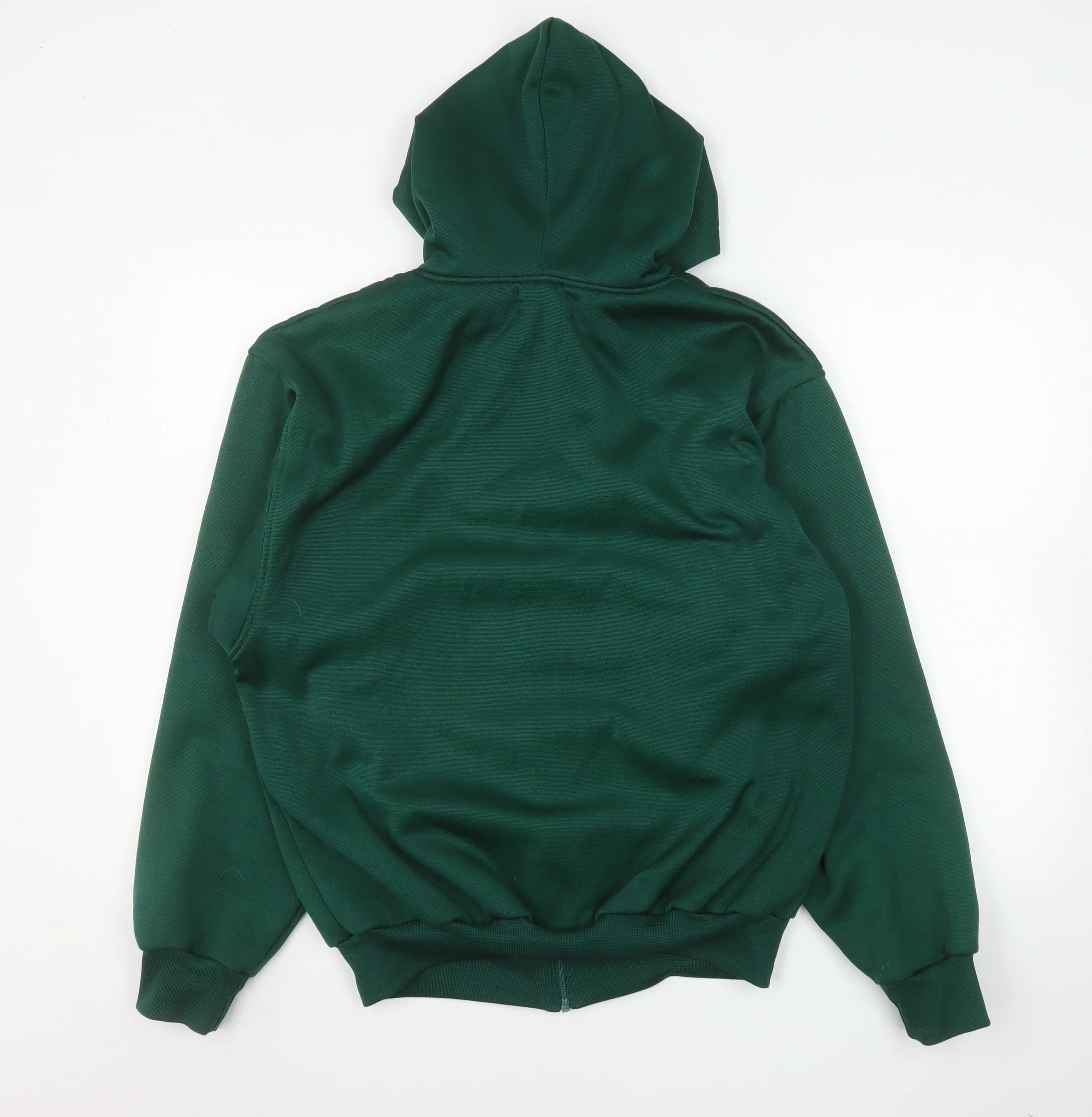 True Breed Men's Green Hooded Full Zip Fleece Jacket Size M - Image 3