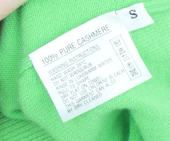 TSE Men’s Green Cashmere Sleeveless V-Neck Vest Jumper S - Image 6