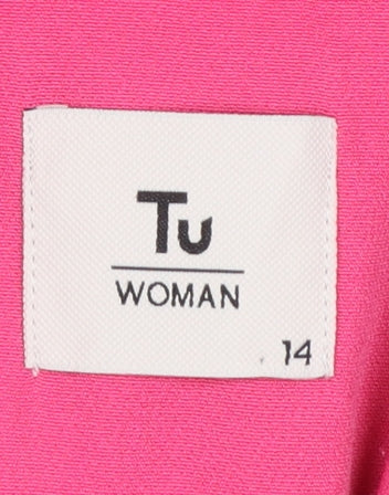 Tu Woman Pink Double-Breasted Blazer Size 14 Regular Fit - Image 5