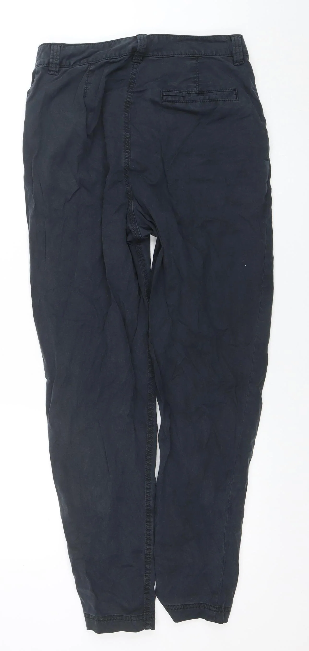 Tu Women Black 10S Chino Twill Stretch Tapered Trousers - Image 3