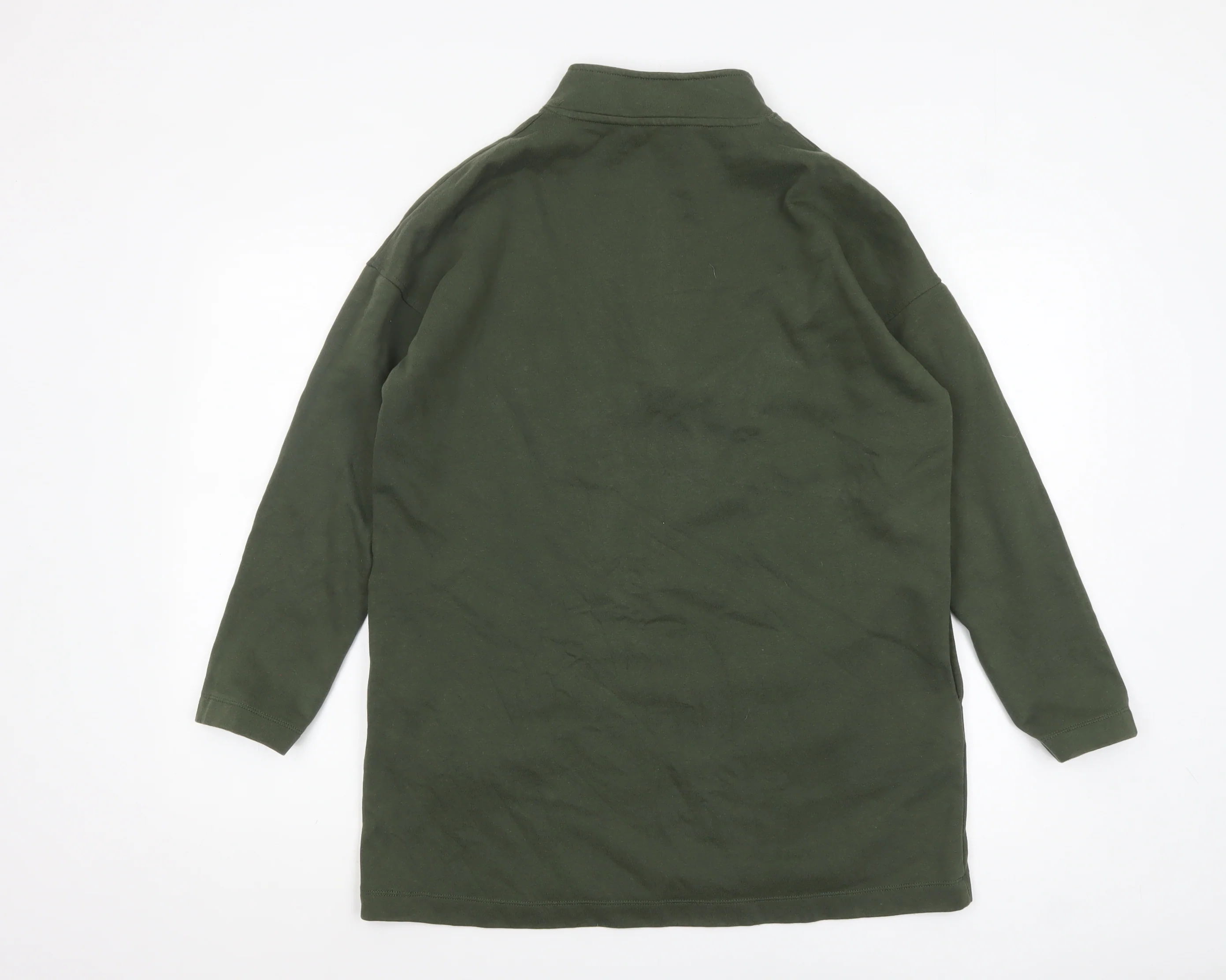 Tu Women Khaki Green 1/2 Zip Long Sleeve Pullover Sweatshirt Size 14 - Image 3