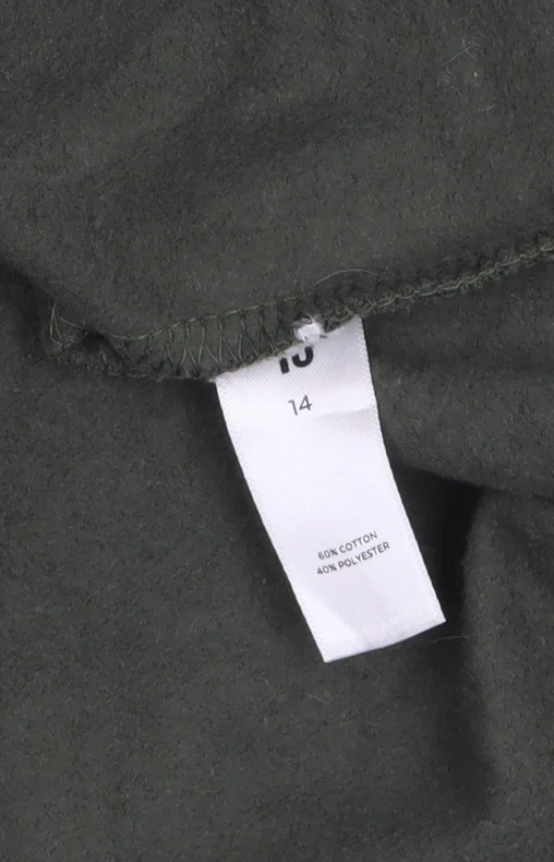 Tu Women Khaki Green 1/2 Zip Long Sleeve Pullover Sweatshirt Size 14 - Image 4