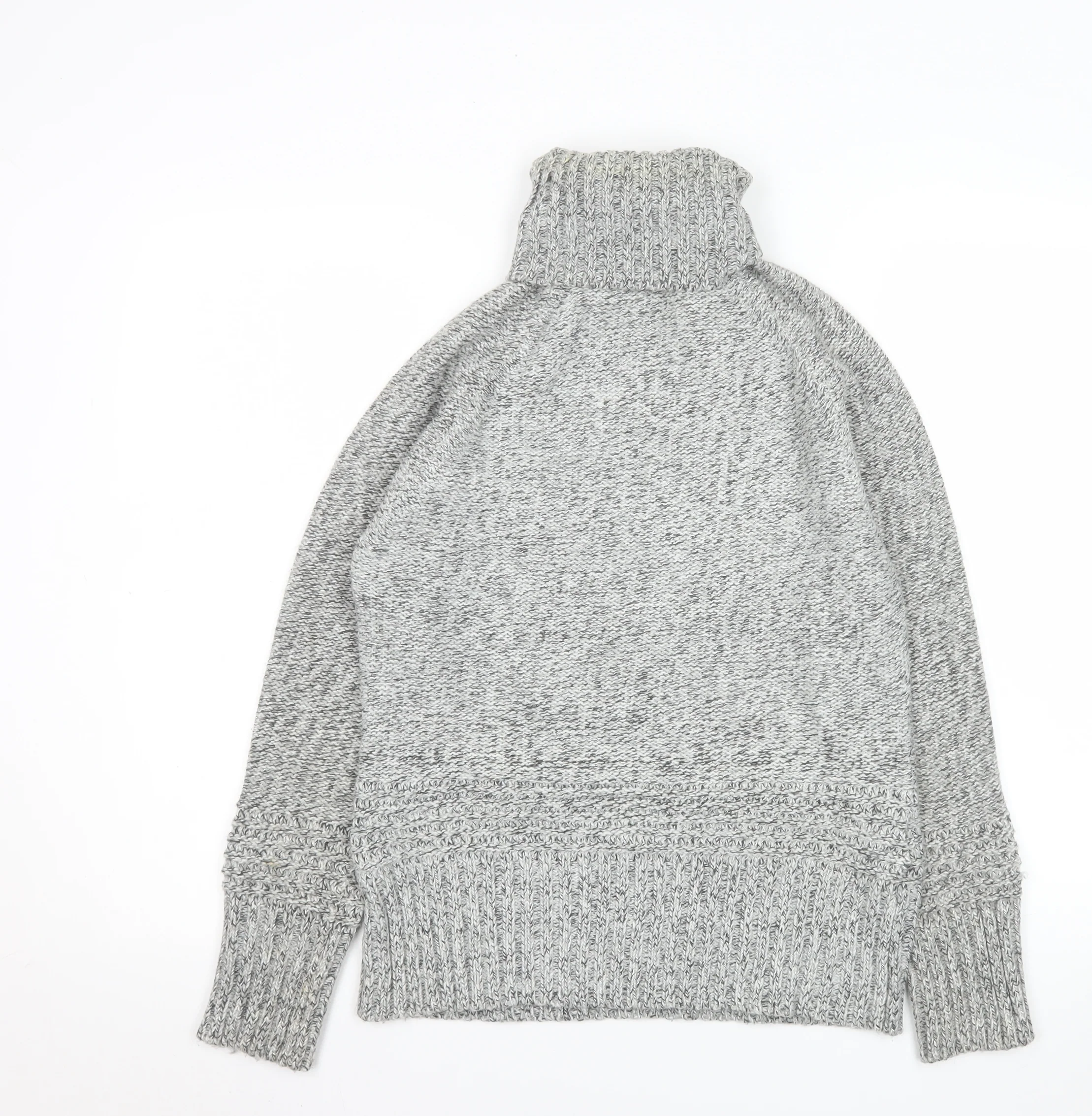 TU Women’s Grey Roll Neck Chunky Knit Acrylic Jumper Size 16 - Image 3