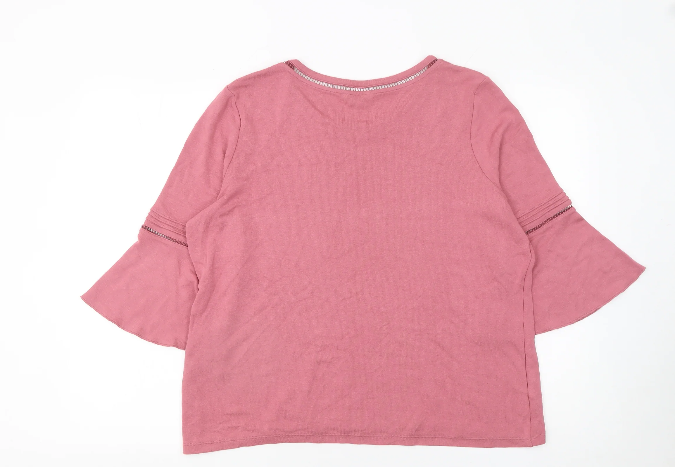 Tu Women’s Pink 3/4 Flared Sleeve Jersey T-Shirt Size 18 - Image 3