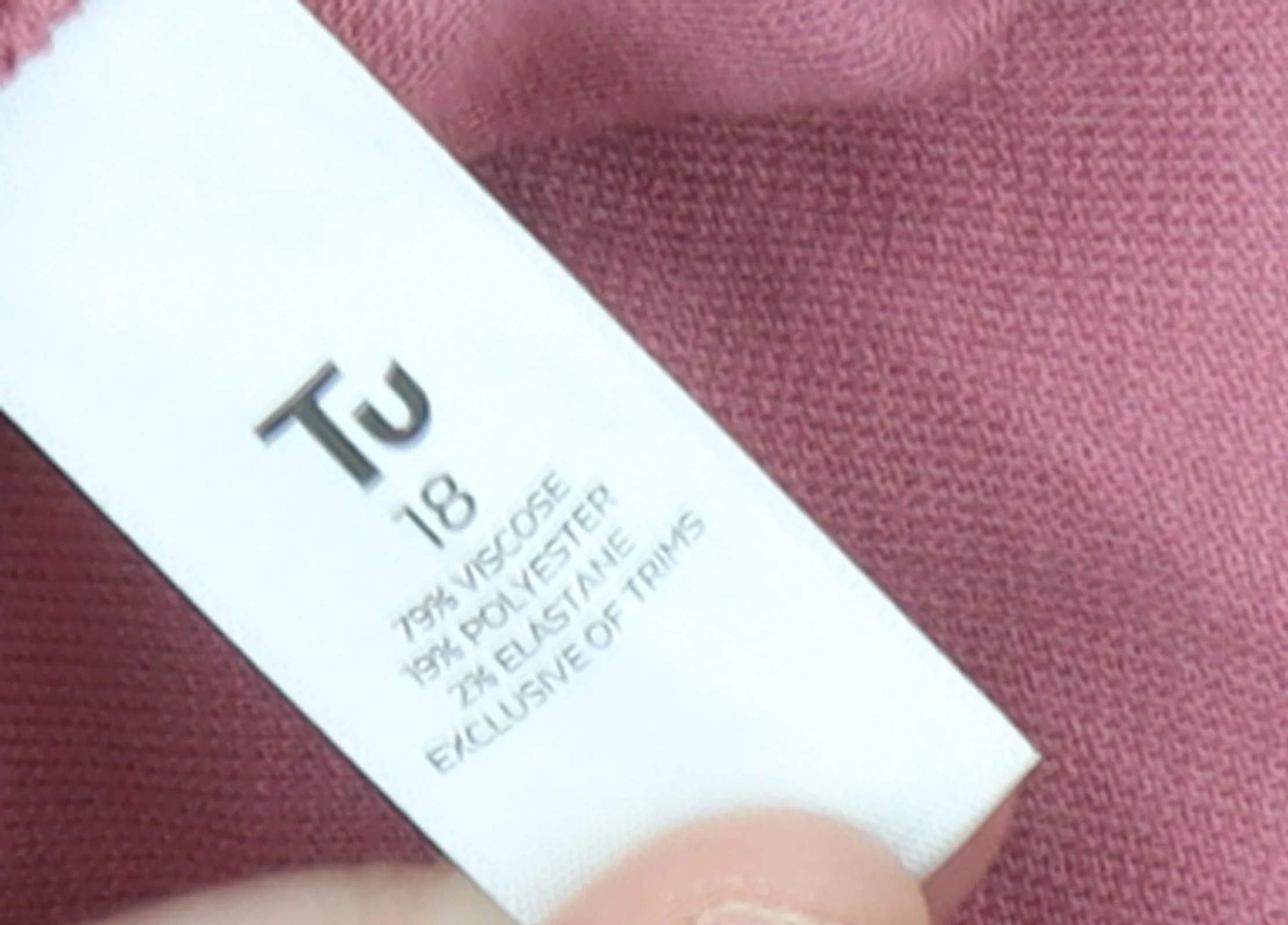 Tu Women’s Pink 3/4 Flared Sleeve Jersey T-Shirt Size 18 - Image 4