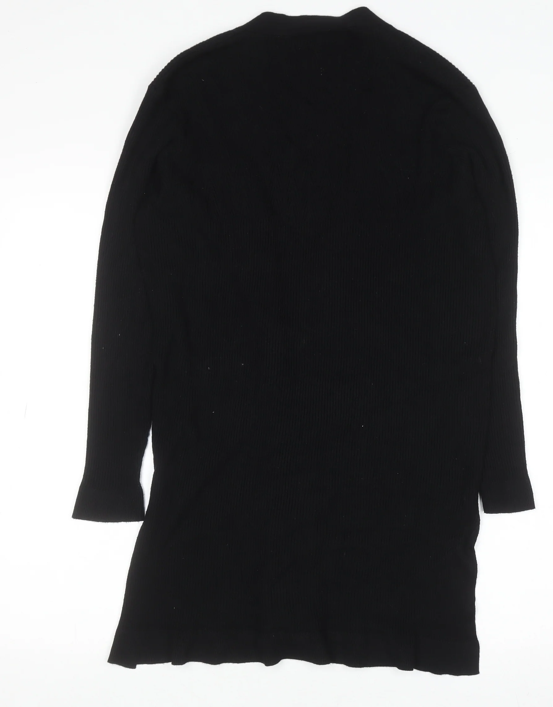 Tu Womens Black Longline Knit Cardigan Size 14 - Image 3