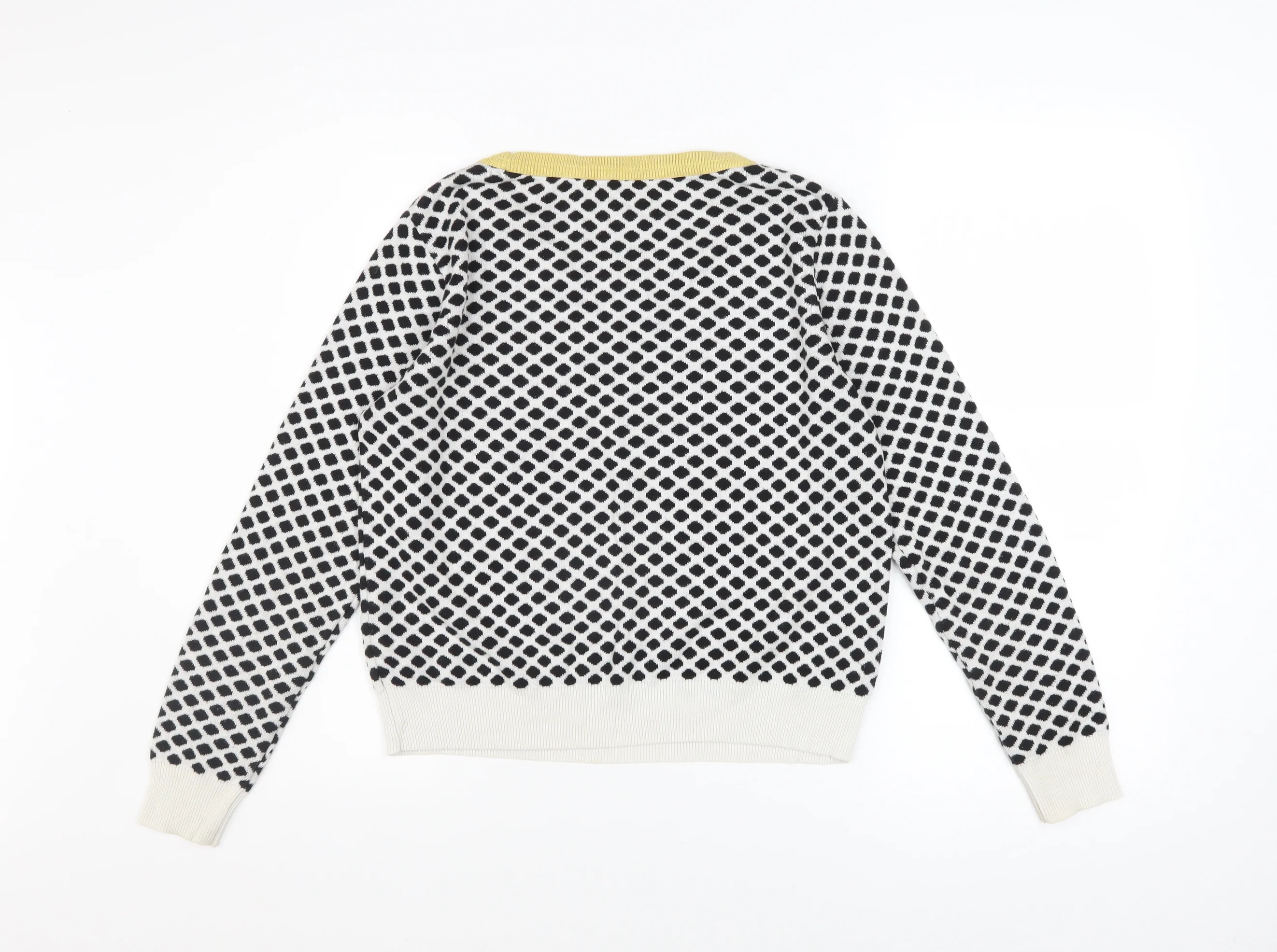 Tu Women's Black & White Geometric Knit Jumper Size 12 - Image 3