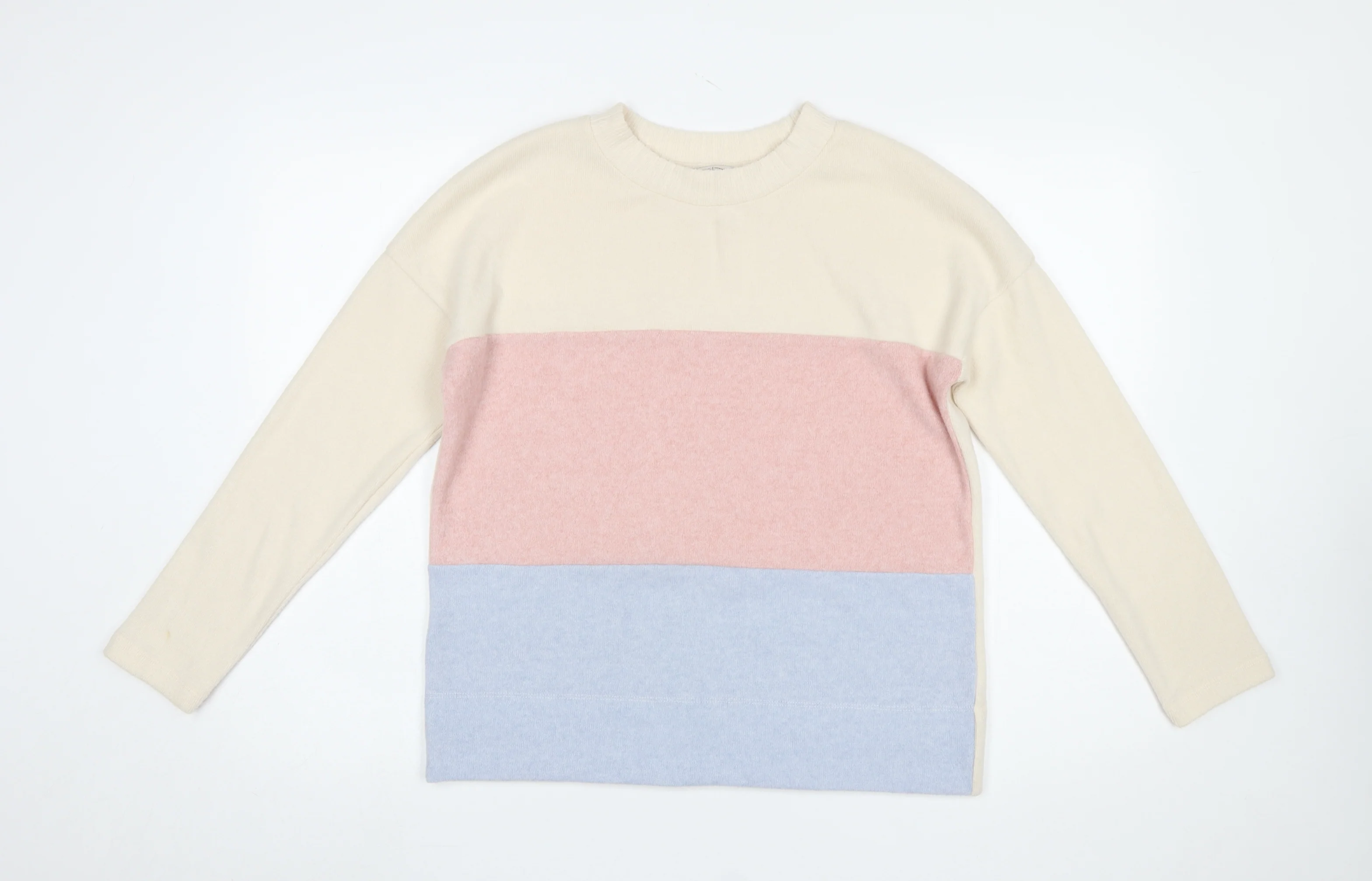 Tu Womens Multicoloured Crew Neck Knit Pullover Jumper Size 8