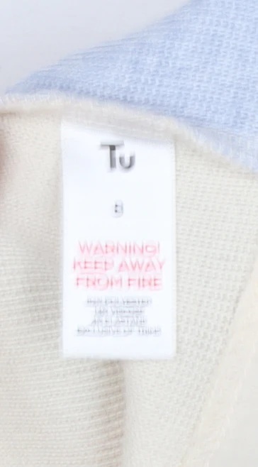 Tu Womens Multicoloured Crew Neck Knit Pullover Jumper Size 8 - Image 4