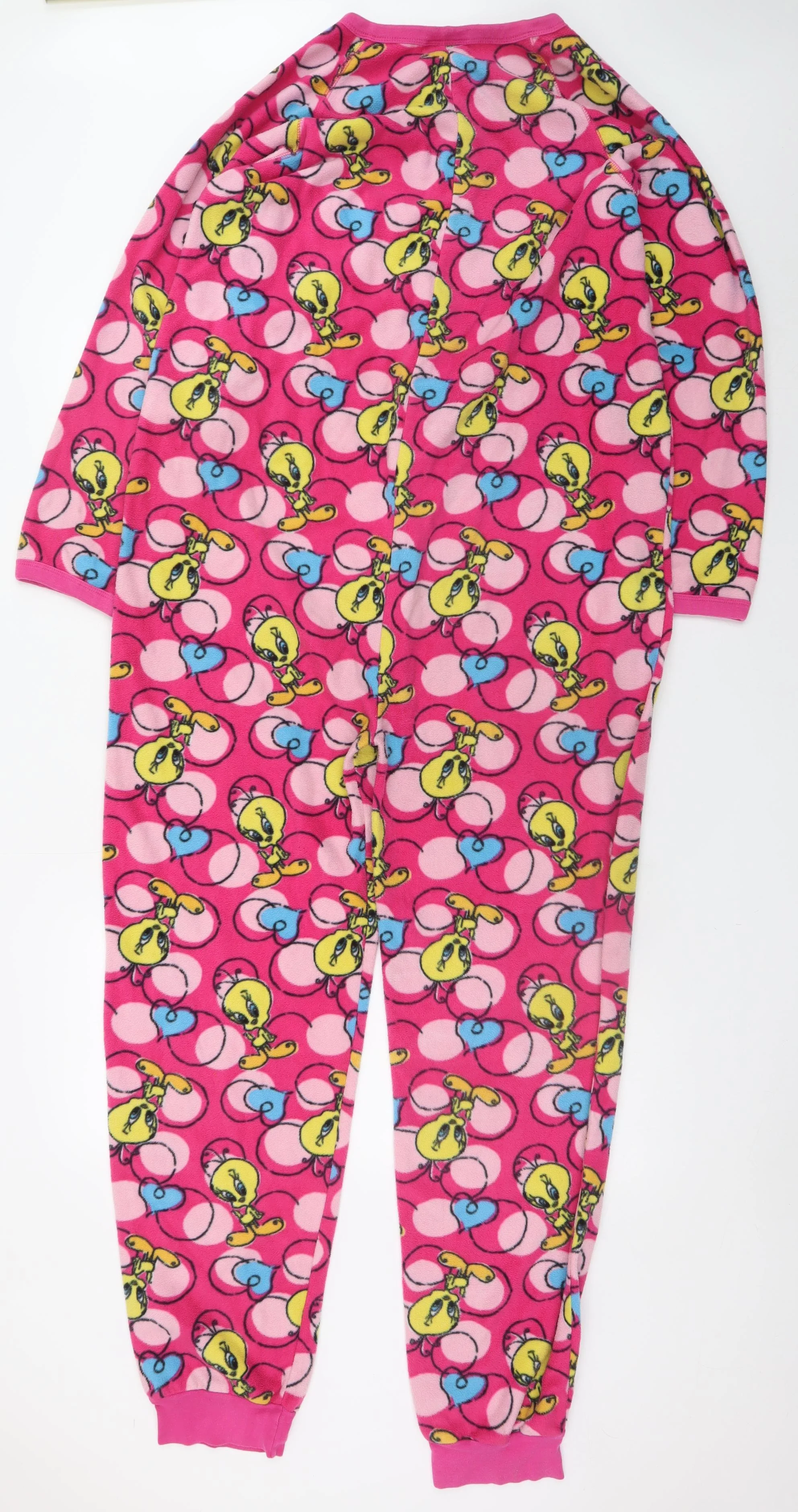 Tweety Women's Pink Fleece One Piece Pyjamas Size 12-14 - Image 3