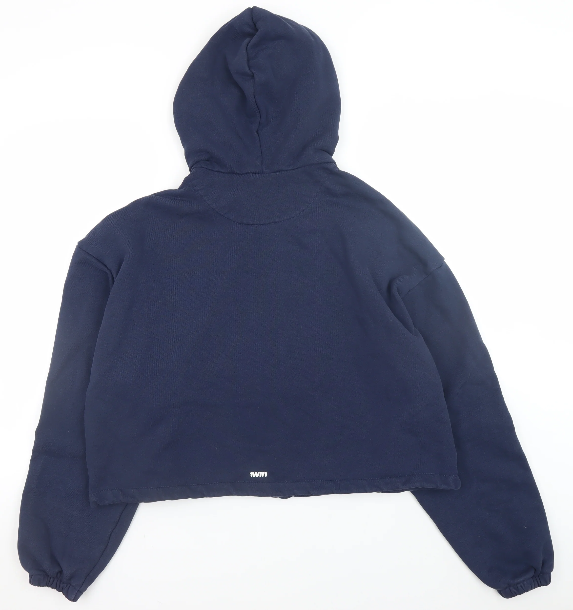 Twin Unisex Blue Full Zip Relaxed Fit Hoodie One Size - Image 3