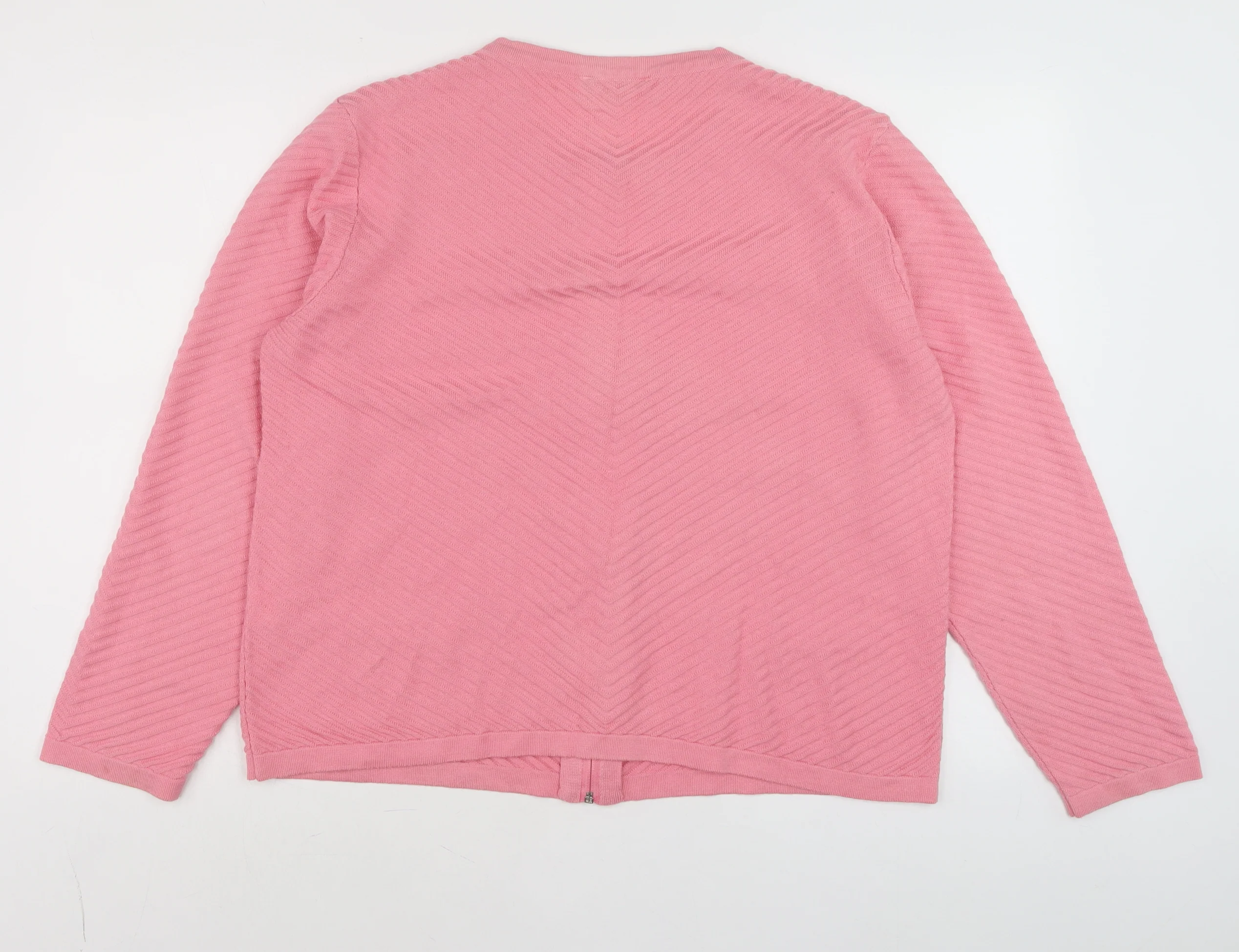 Twist Womens Pink Full Zip Knit Jumper Size 18 - Image 3