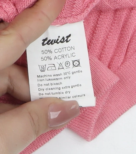 Twist Womens Pink Full Zip Knit Jumper Size 18 - Image 4
