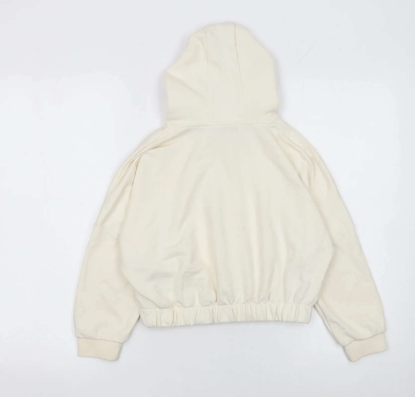 U.S. Polo Assn. Girls Ivory Hoodie 7-8 Years Pullover Cotton Blend Logo Sweatshirt - Image 3