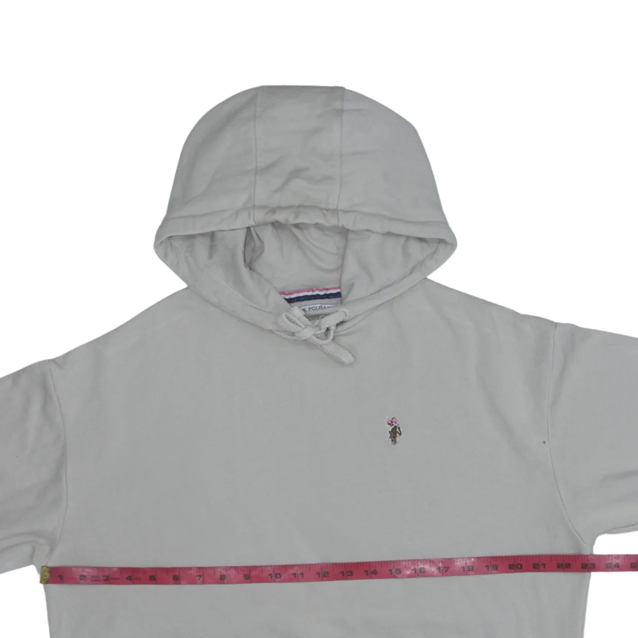 U.S. Polo Assn. Men's Beige Pullover Hoodie XS Embroidered Logo - Image 2