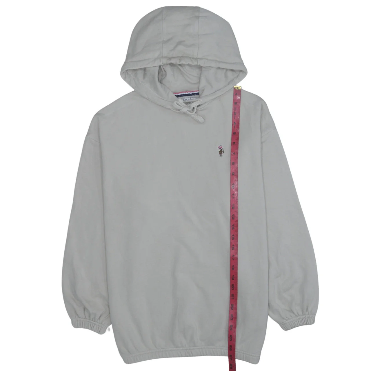 U.S. Polo Assn. Men's Beige Pullover Hoodie XS Embroidered Logo - Image 3