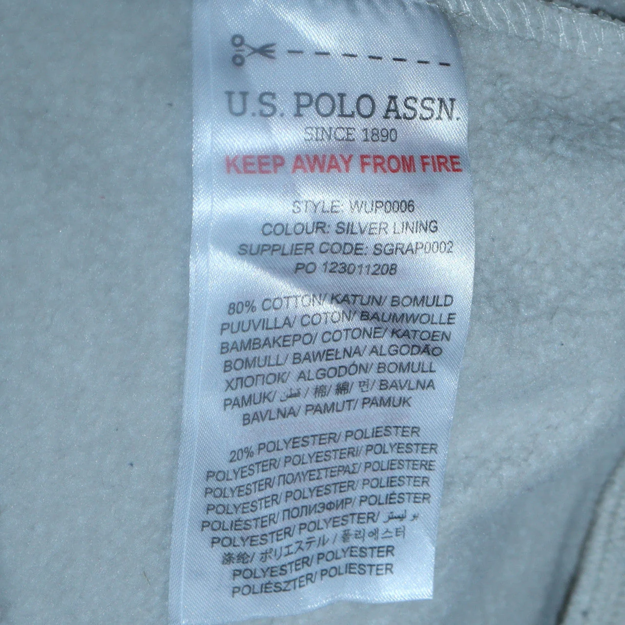 U.S. Polo Assn. Men's Beige Pullover Hoodie XS Embroidered Logo - Image 7