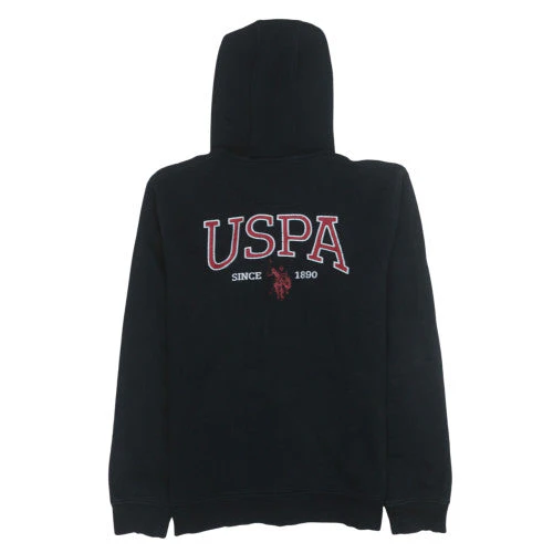 U.S. Polo Assn. Men's Black Full Zip Hoodie Size M Logo Fleece - Image 4