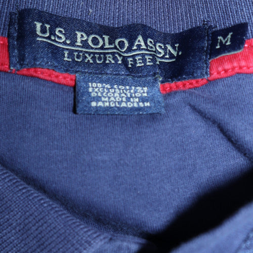 U.S. Polo Assn. Men's Blue Cotton Short Sleeve Polo Shirt M - Image 5