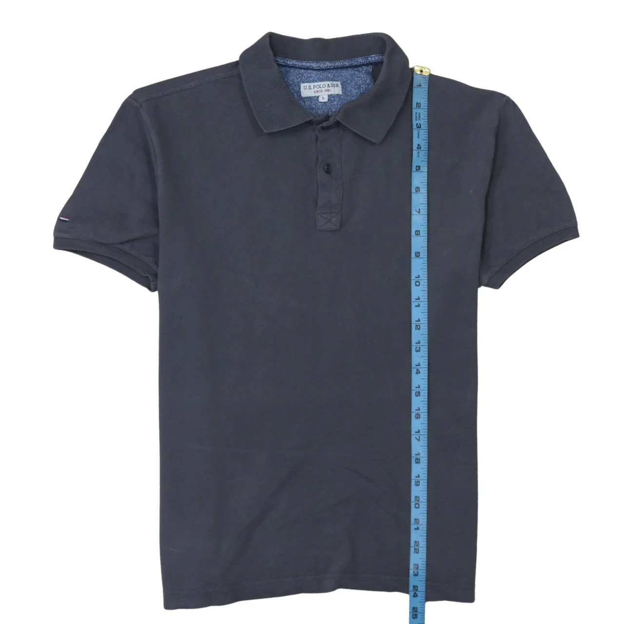 U.S. Polo Assn. Men's Blue L Cotton Polo Shirt Classic Fit - Image 3