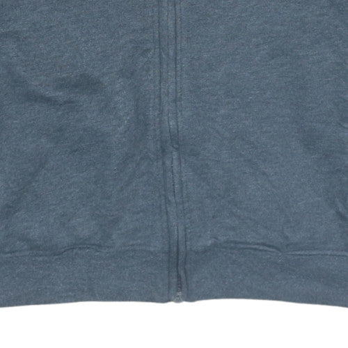 U.S. Polo Assn. Men's Grey Full Zip Hoodie M Plaid Collar - Image 8