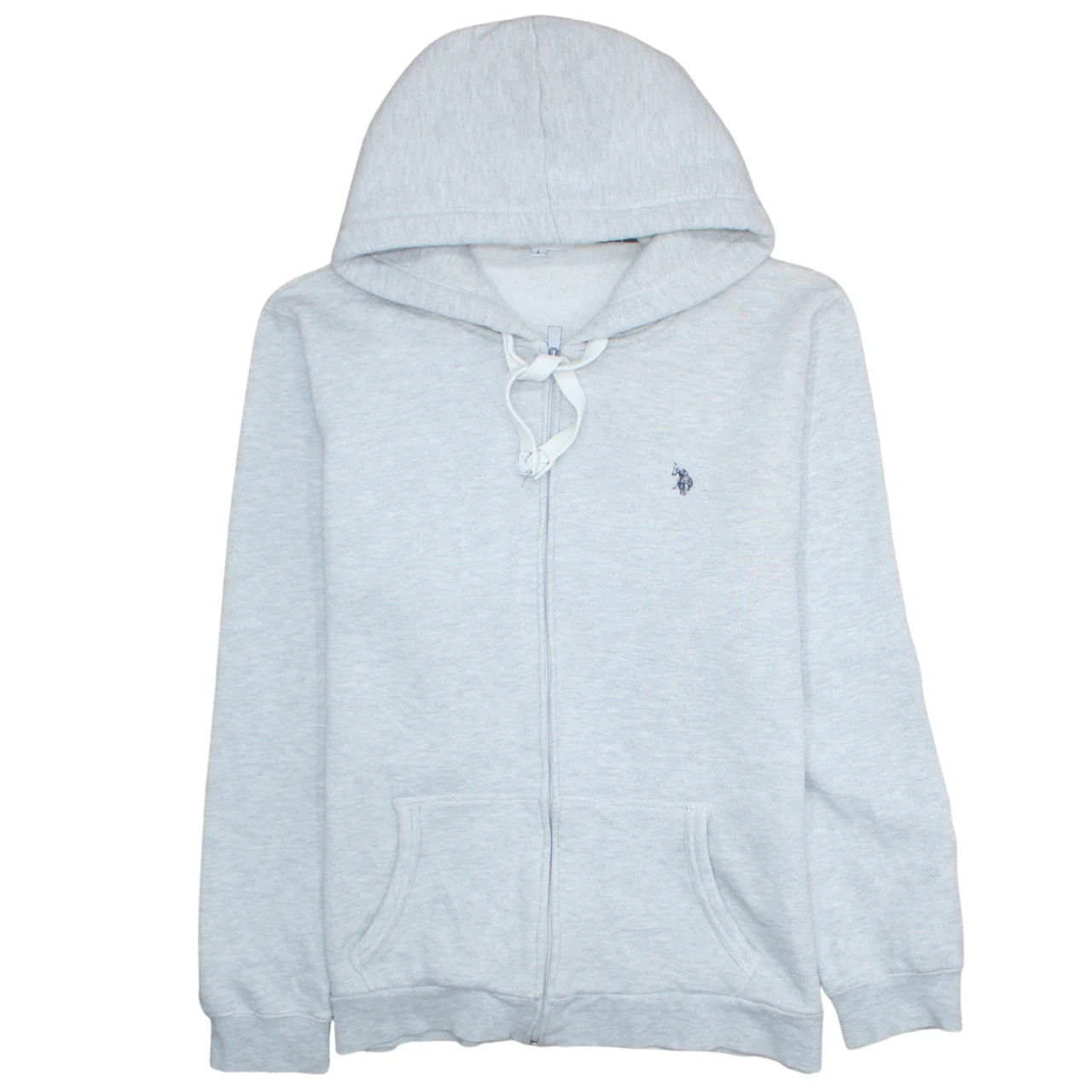 U.S. Polo Assn. Men's Grey Full Zip Hoodie Size L Casual Fleece