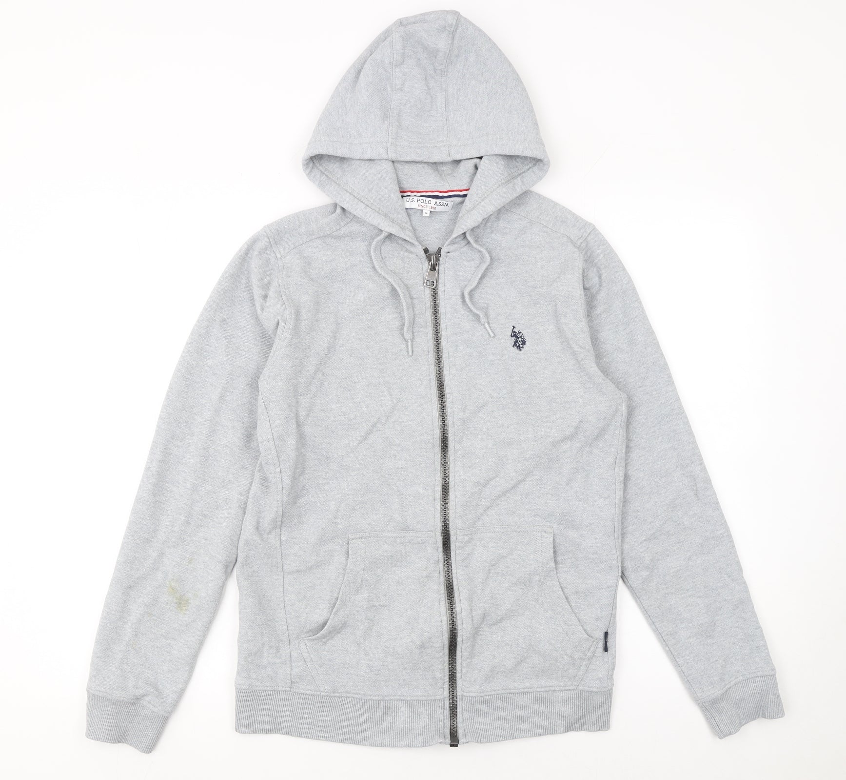 U.S. Polo Assn. Men's Grey Full Zip Hoodie Size S