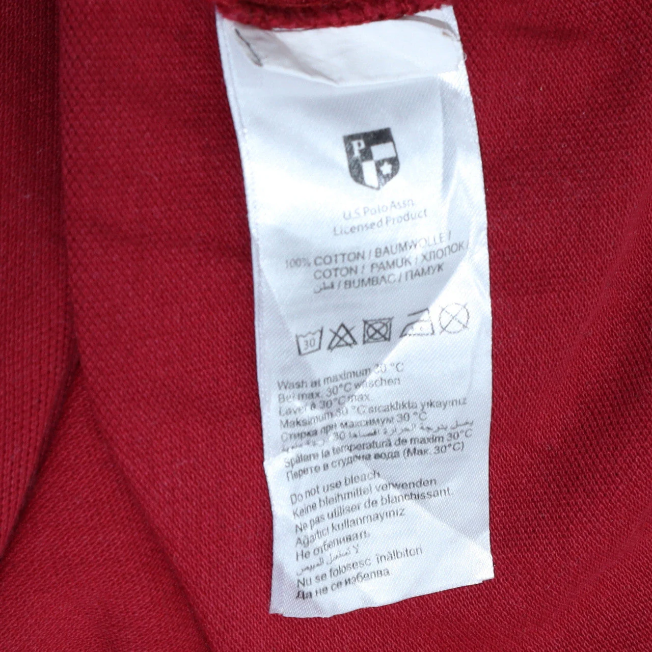 U.S. Polo Assn. Men's Red 2XL Cotton Short Sleeve Polo Shirt - Image 6