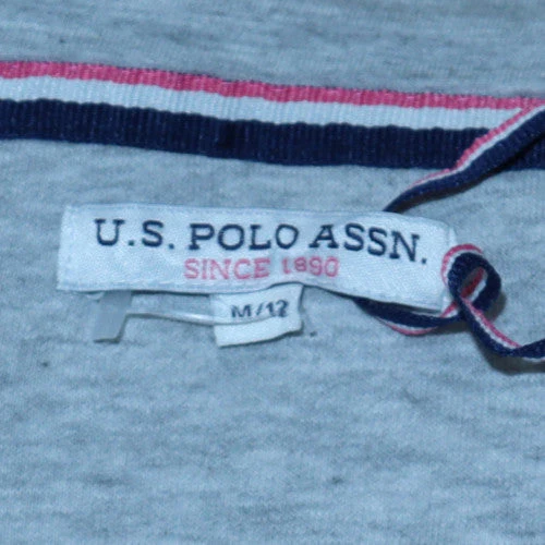 U.S. Polo Assn Women Grey Full Zip Hoodie M Cotton Blend Casual - Image 6