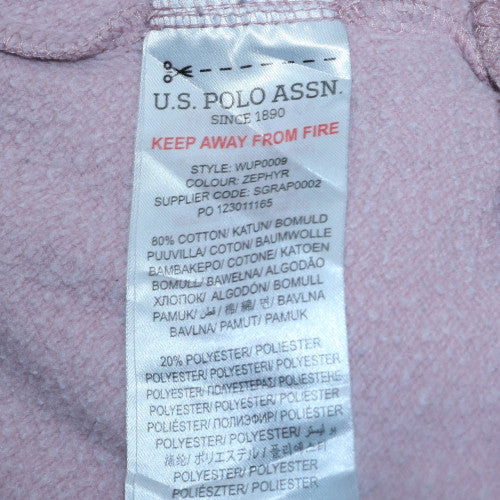 U.S. Polo Assn. Women Pink Pullover Hoodie Size M Cotton Blend - Image 5