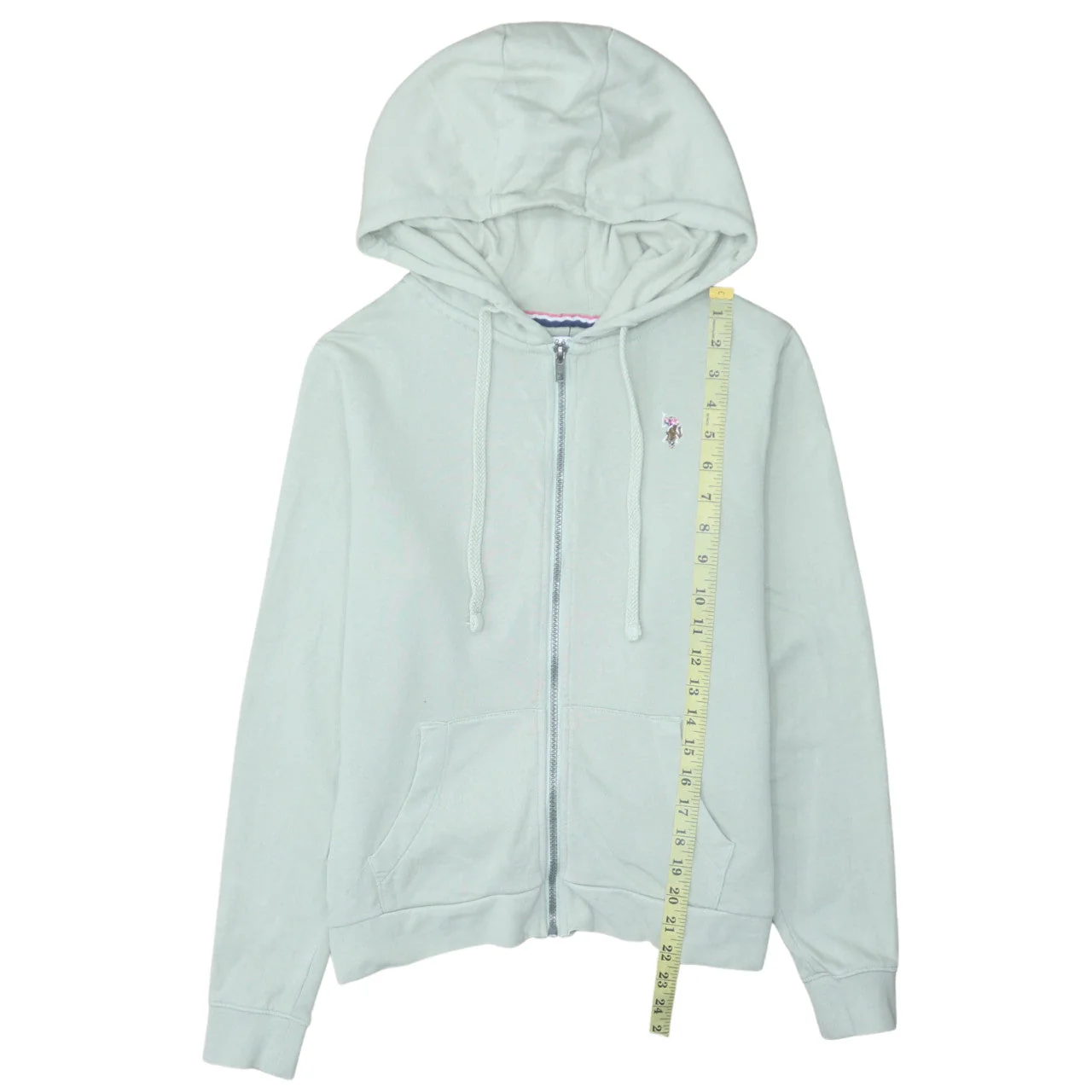 U.S. Polo Assn. Women Sage Full Zip Hoodie Size S Cotton Casual - Image 2