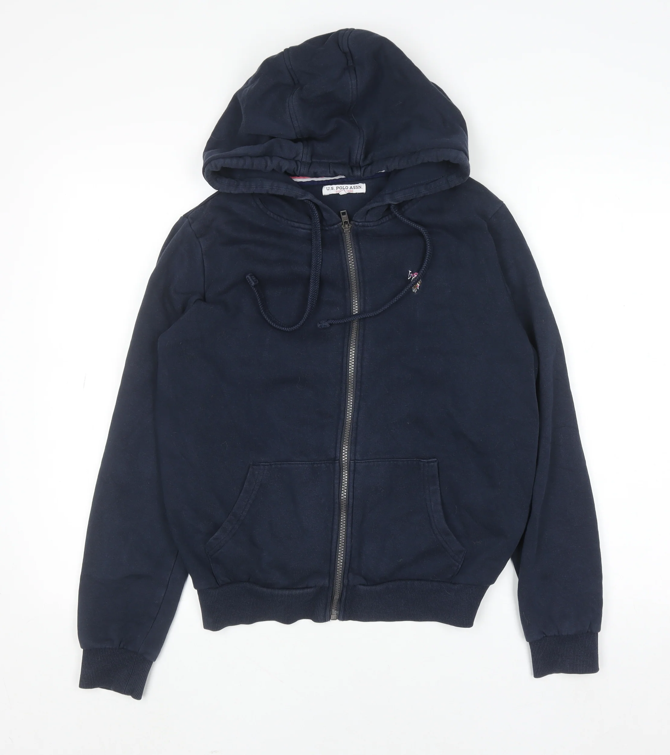 U.S. Polo Assn. Womens Navy Blue Full Zip Hoodie Size S