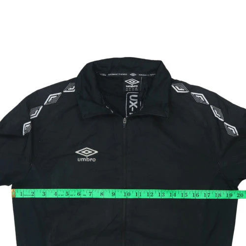 Umbro Boys Black 13-14 Years Track Jacket Full Zip Lightweight Sports Top - Image 2