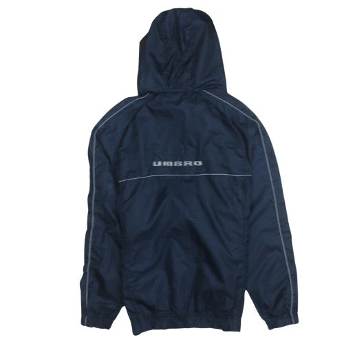 Umbro Men Blue S Windbreaker Hooded Sports Jacket - Image 4
