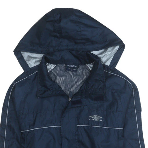Umbro Men Blue S Windbreaker Hooded Sports Jacket - Image 8