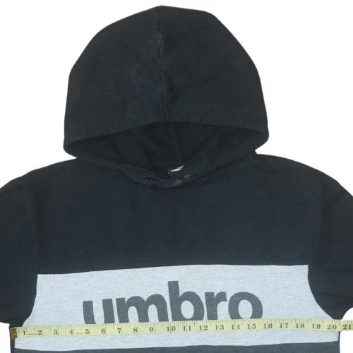 Umbro Men’s Black Pullover Hoodie L Graphic Sportswear - Image 3