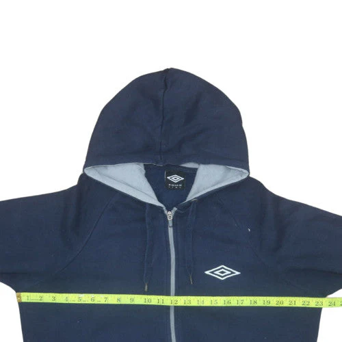Umbro Men’s Blue Full Zip Hoodie Size L Regular Fit Sportswear - Image 3