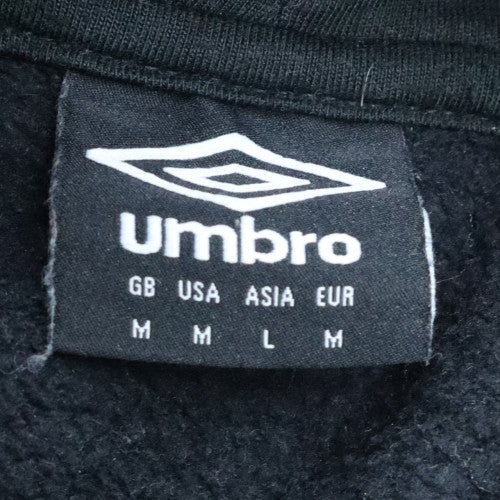 Umbro Men's Black Full Zip Hoodie Medium Sportswear Fleece - Image 5