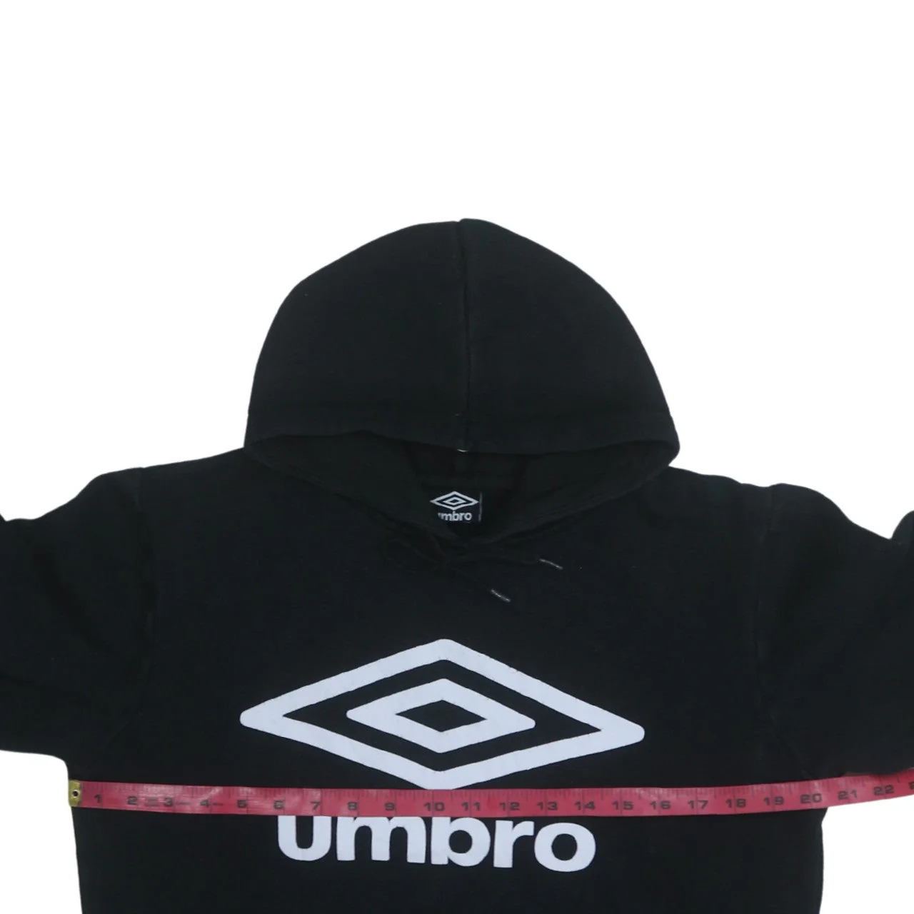 Umbro Men's Black Pullover Hoodie Size S Sports Fleece - Image 2