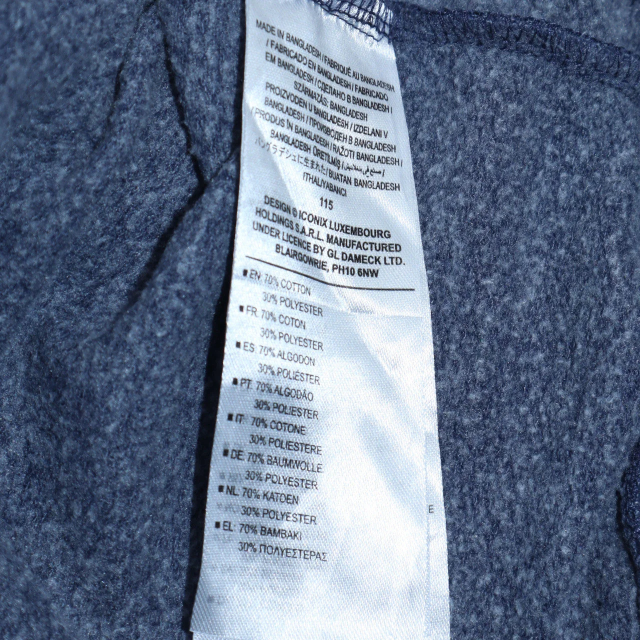 Umbro Men's Blue Pullover Hoodie Large Sports Fleece Sweatshirt - Image 6