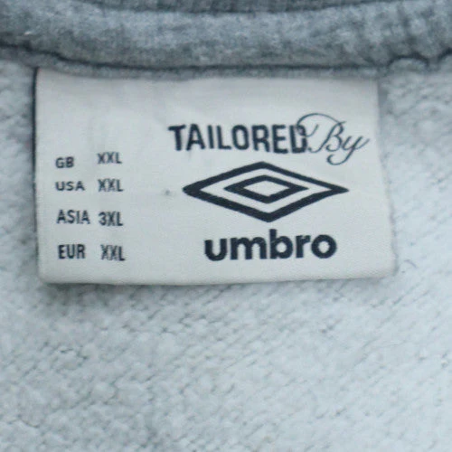 Umbro Men's Grey 2XL Track Jacket Full Zip Sportswear - Image 5