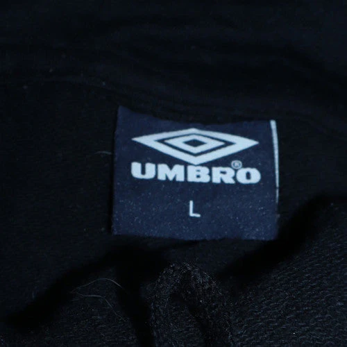 Umbro Womens Black L Pullover Hoodie with Logo Print - Image 5