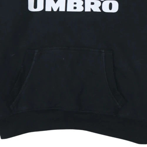 Umbro Womens Black L Pullover Hoodie with Logo Print - Image 7