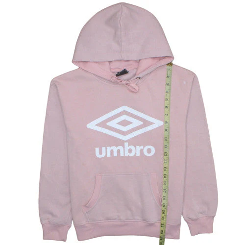 Umbro Womens Pink Pullover Hoodie Medium Cotton Blend Casual - Image 3